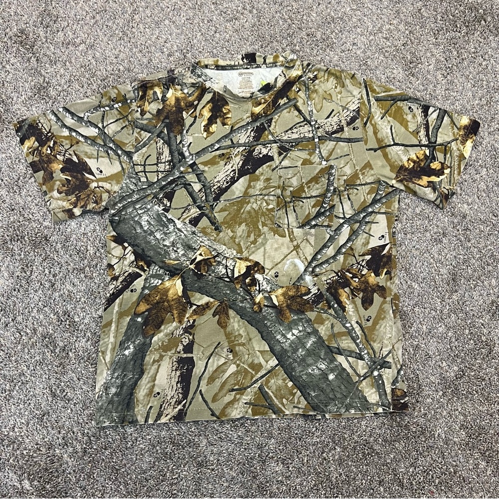 Outfitters Ridge shirt mens large Camouflage shirt sleeve front pocket fusion 3D